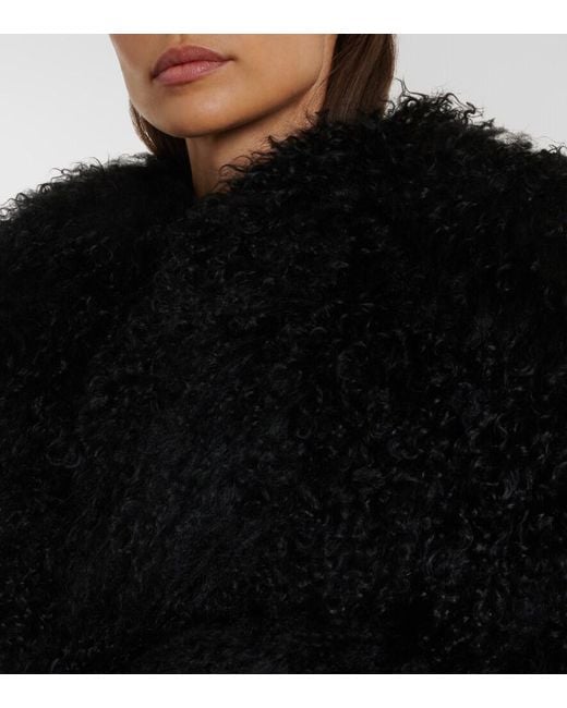 The Attico Black Shearling Jacket