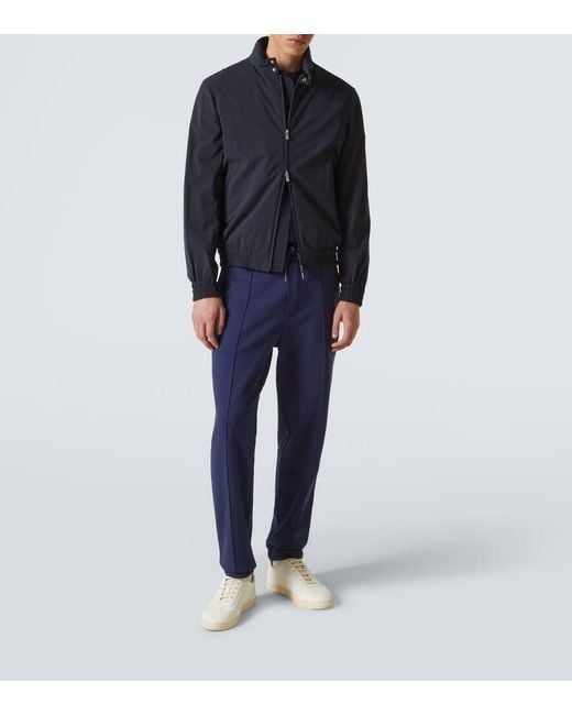 Pantalones Deportivos De Mezcla De Algodon Brunello Cucinelli de hombre de color Blue
