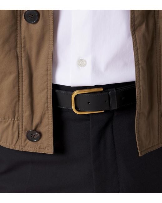 Saint Laurent Black Leather Belt for men