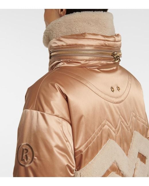 Bogner Natural Milia Shearling-Paneled Down Ski Jacket