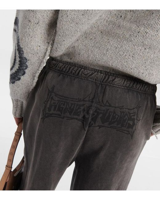 Pantalones anchos Felin de algodon Acne de color Gray