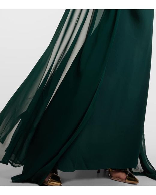 Vestido de fiesta de crepe de saten Roland Mouret de color Green