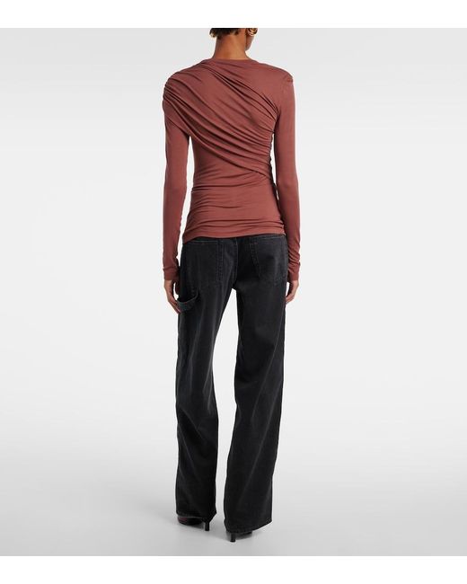 Isabel Marant Red Dressi Draped Jersey Top
