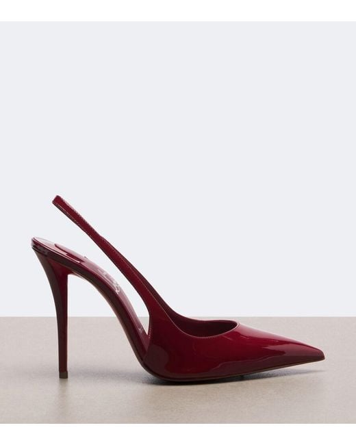 Christian Louboutin Red Miss Z Patent Leather Slingback Pumps