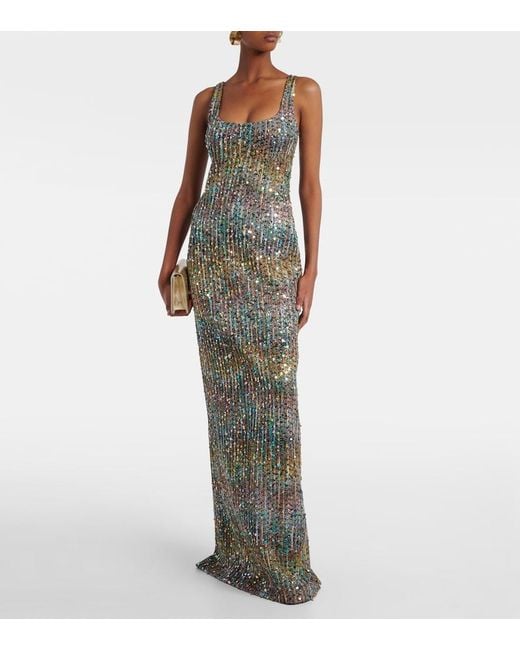 Missoni Green Sequined Lame Gown