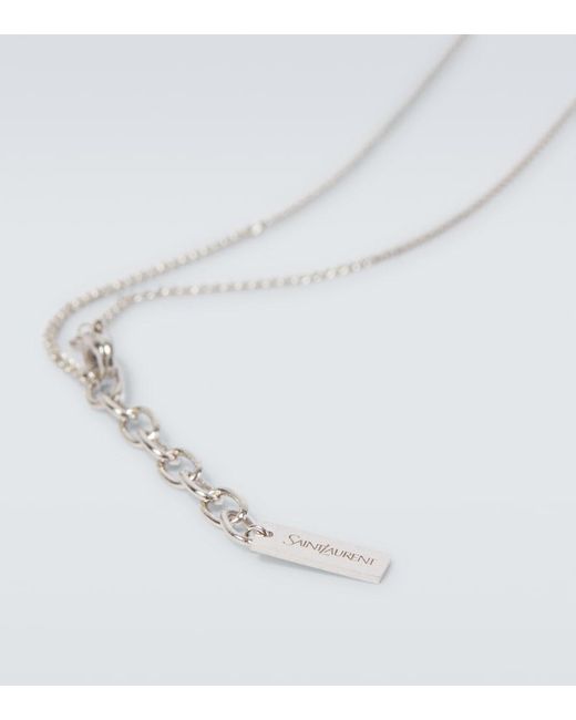 Collier Cassandre Saint Laurent pour homme en coloris White