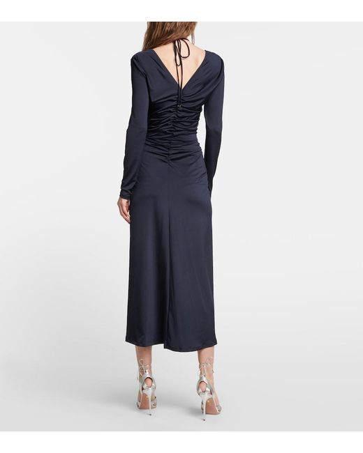 Veronica Beard Blue Gilbert Jersey Midi Dress