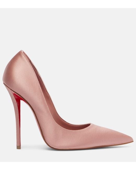 Christian Louboutin Pink Miss Z 120 Crepe Satin Pumps