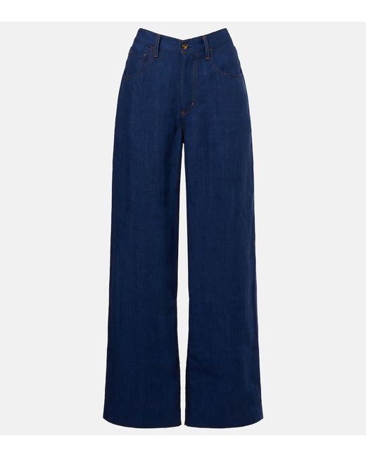 X Argent Jeans Anchos Ayla De Tiro Medio Citizens of Humanity de color Blue