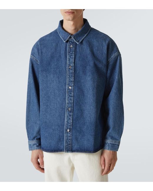 FRAME Blue Denim Overshirt for men