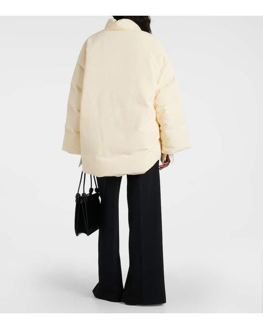 Jil Sander Natural Tie-Detail Down Jacket