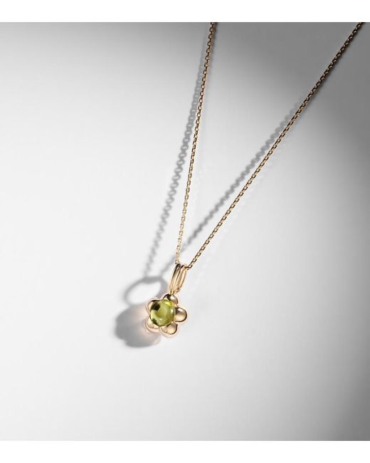 STONE AND STRAND White Kensington 14Kt Necklace With Peridot