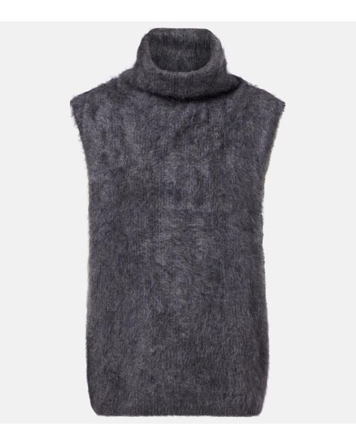 Lisa Yang Blue Aisla Cashmere Turtleneck Sweater