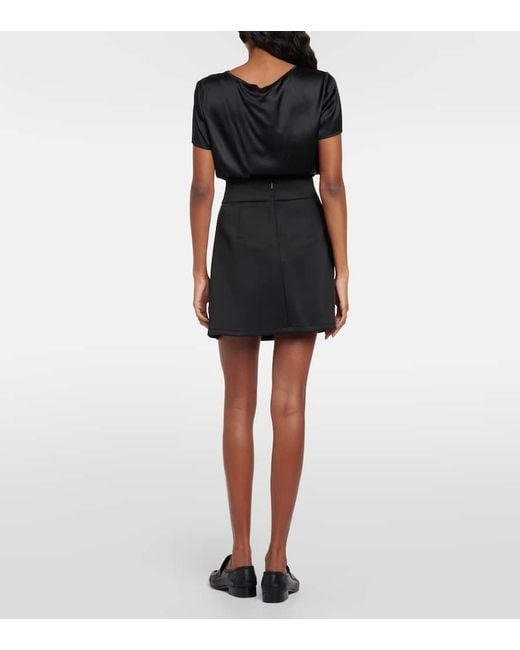 Max Mara Black Varna A-line Neoprene Miniskirt