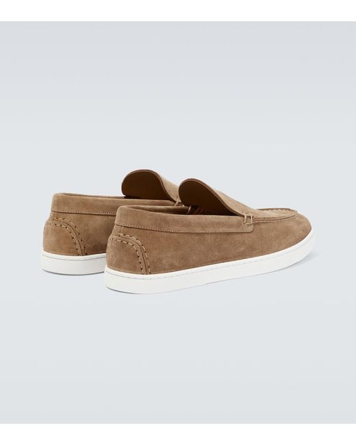 Mocassins Varsiboat En Daim Christian Louboutin pour homme en coloris Brown