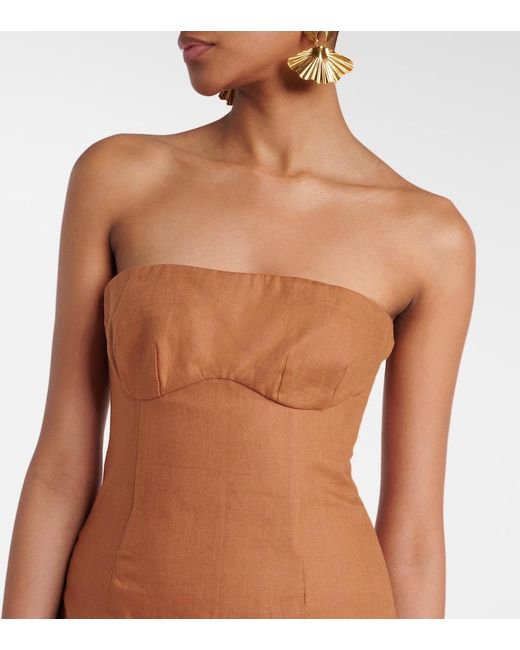 Sir Brown Evalita Linen Maxi Dress