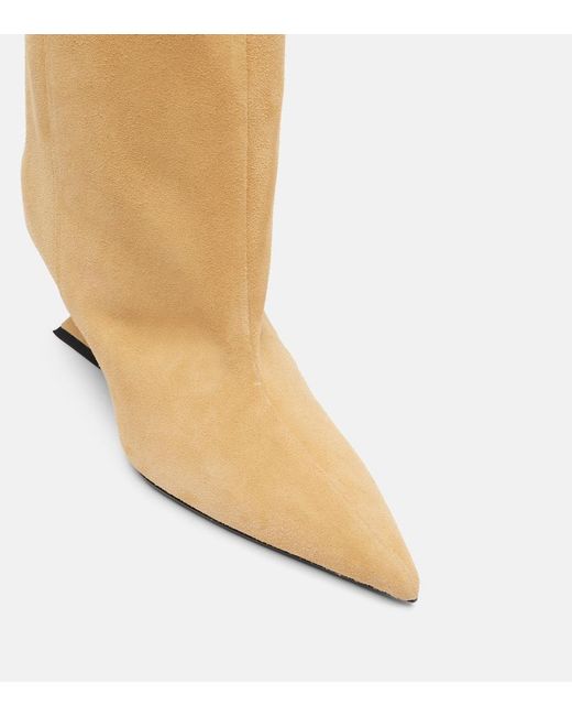 The Attico Natural Cheope 105 Suede Knee-High Boots