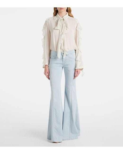 AG Jeans Blue Ibiza High-Rise Flared Jeans