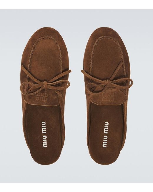 Miu Miu Brown Suede Mules for men