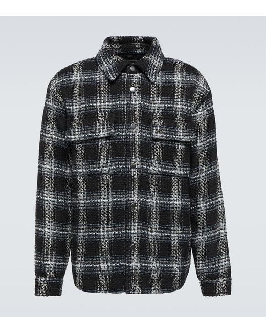 Amiri Black Checked Overshirt for men