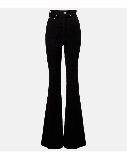 Rick Owens Black Schlaghose Bolan Aus Cord