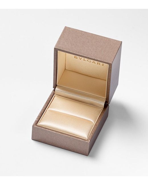 BVLGARI Metallic Ring Cabochon Aus 18Kt Gelbgold Mit Diamanten