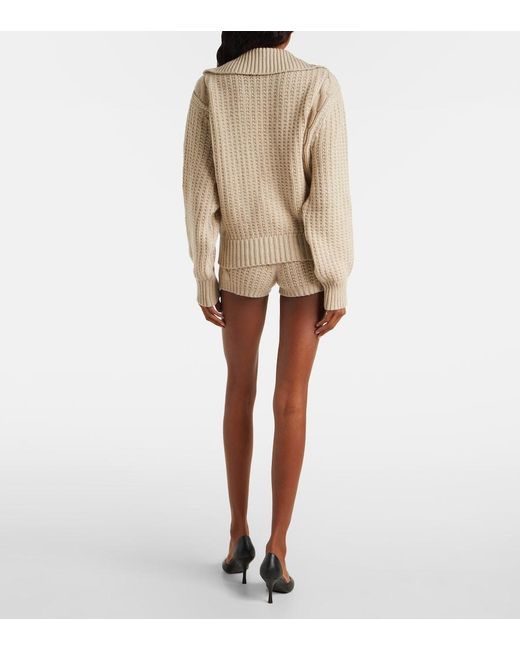 Magda Butrym Natural Cable-Knit Cashmere Sweater