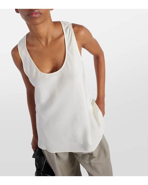 Lemaire White Oversized Tank Top
