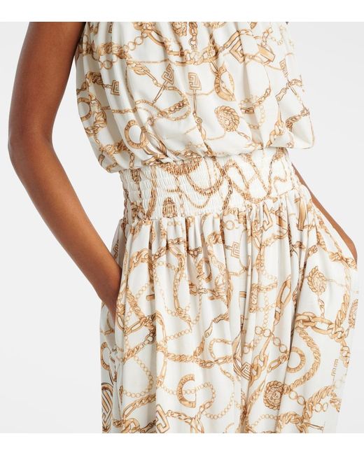 Balmain Natural Chain Printed Jumpsuit