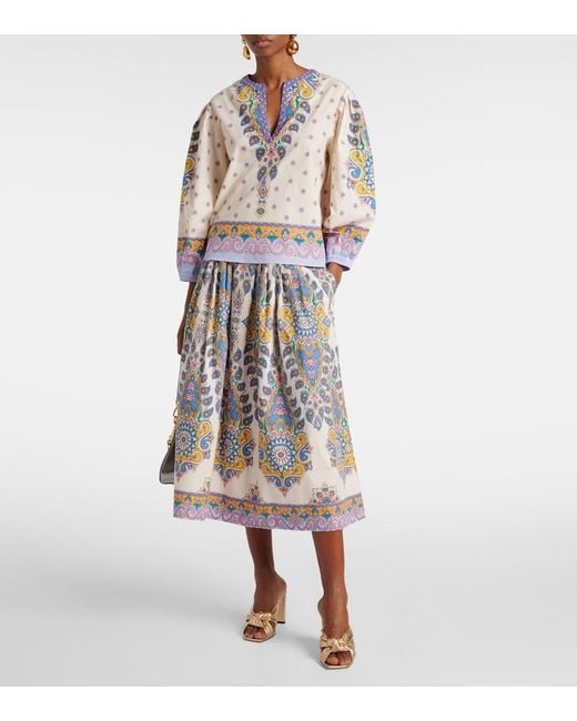 Etro Blue Chic Mini Skirt For