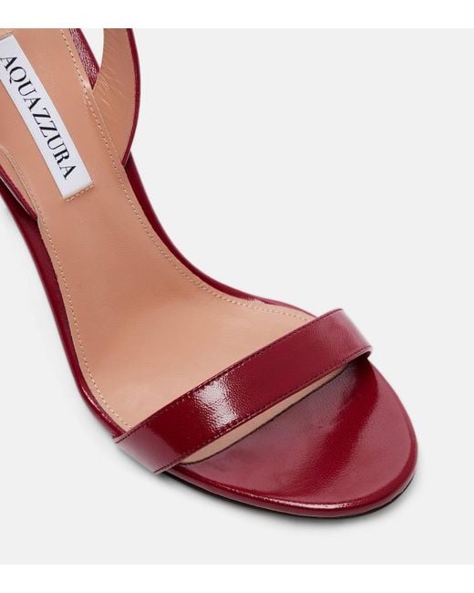 Aquazzura Red So Nude 105 Leather Sandals