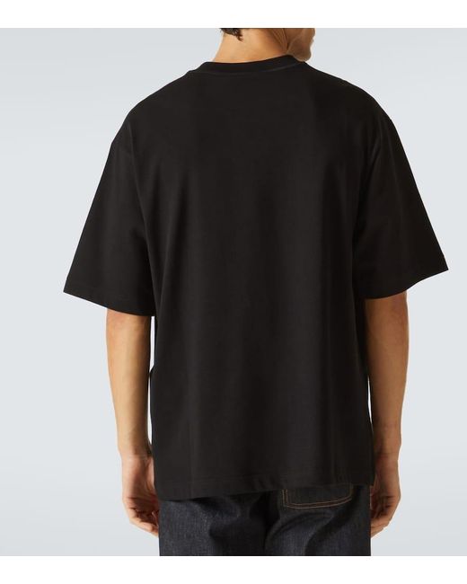 Camiseta De Punto De Algodón Estampado, Talla Gucci de hombre de color Black