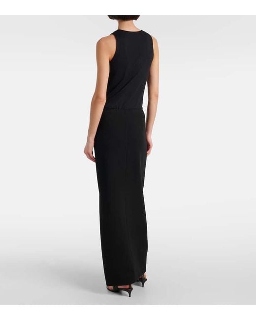 Khaite Black Lilth Crepe Jersey Pencil Skirt