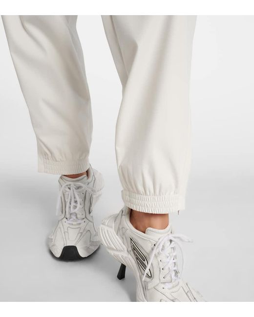 Balenciaga White Logo Straight Sweatpants
