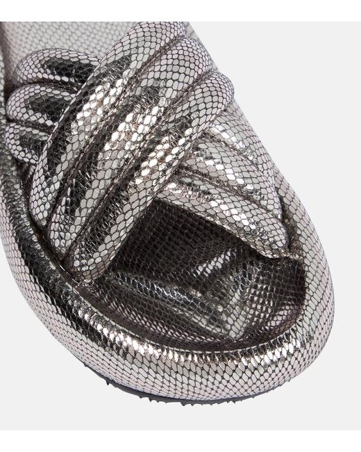 Isabel Marant Multicolor Niloo Snake-effect Leather Sandals