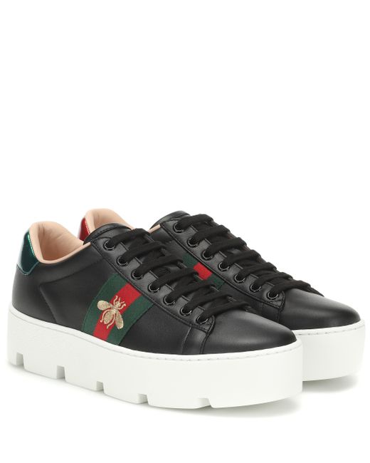 leather platform sneaker gucci