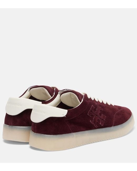 Tory Burch Red Phoenix Suede Sneakers