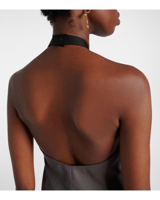 Max Mara Gray Cali Halterneck Virgin Wool Vest