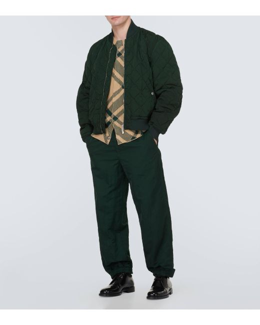 Veste bomber Burberry pour homme en coloris Green