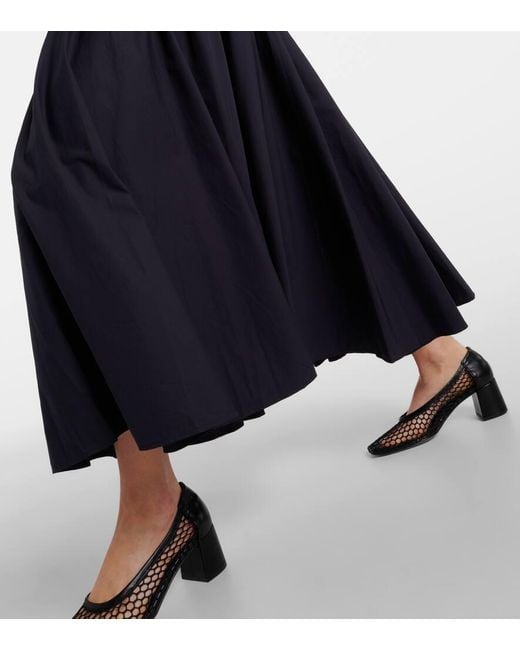 Jonathan Simkhai Blue Silas Stretch-Knit And Cotton Midi Dress