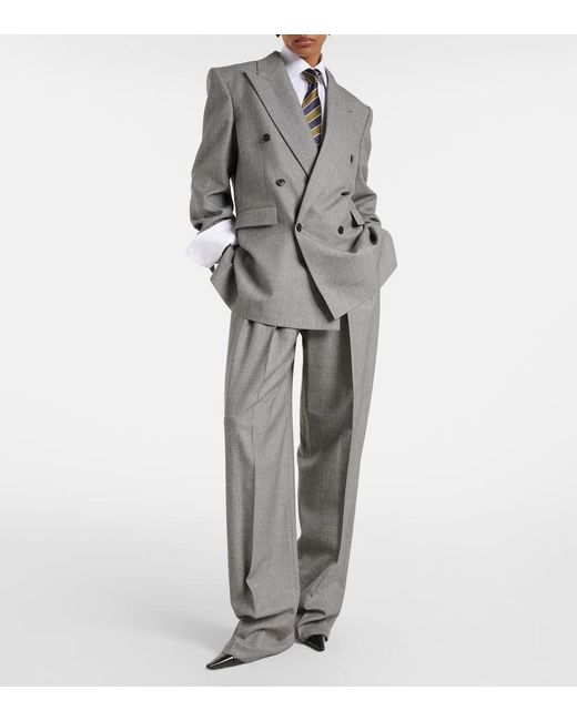 Pantaloni A Gamba Larga di Saint Laurent in Gray
