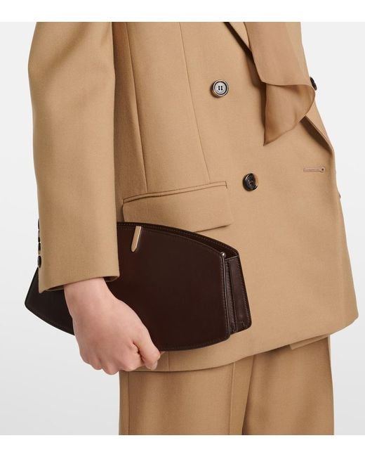 SAVETTE Brown Florence Small Leather Shoulder Bag