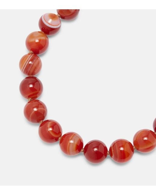 Jennifer Behr Red Louisa 18Kt-Plated Embellished Necklace