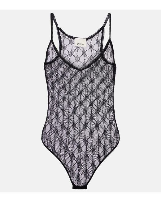 Isabel Marant Black Body Mildy Aus Spitze