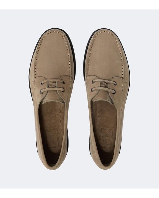 Brioni White Leather Derby Shoes for men