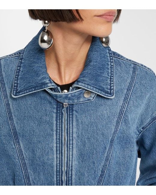 Chaqueta Cropped Santa De Denim Isabel Marant de color Blue