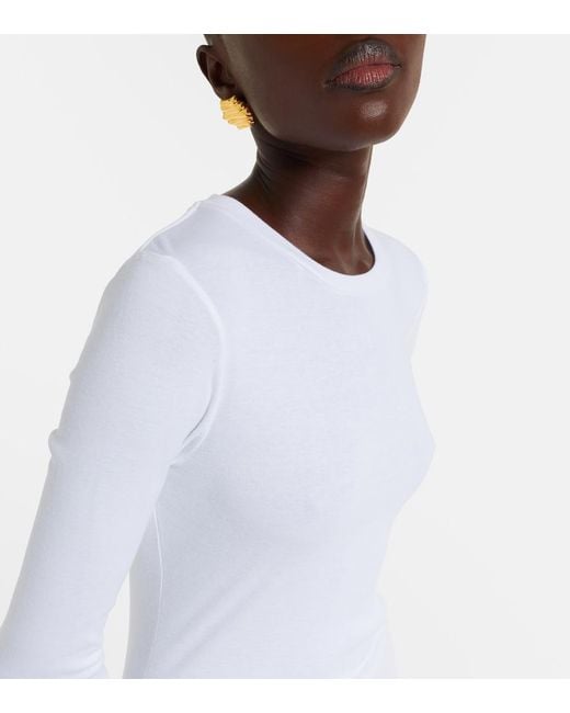 Nili Lotan White Emilie Cotton Jersey T-Shirt