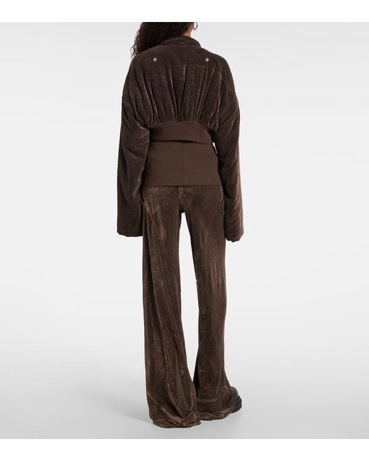 Rick Owens Brown Hollywood Cropped Jacket