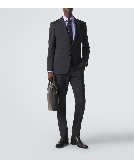 Tom Ford Blue Cotton Poplin Shirt for men