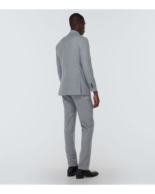 Kiton Gray Wool Suit for men